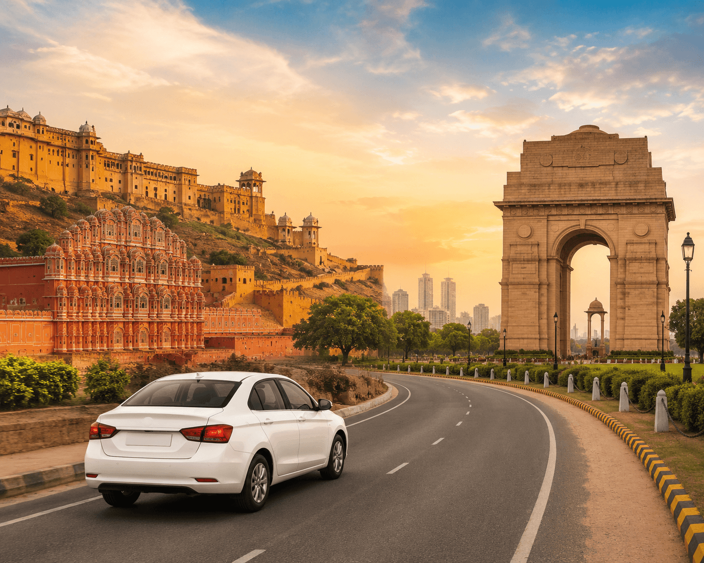 Comfortable chauffeur-driven cab journey