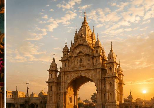 Khatu Shyam Ji temple gateway for a Jaipur pilgrimage journey