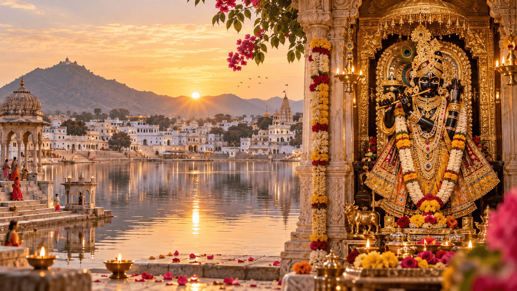 Jaipur to Pushkar & Sanwariya Seth Cab temple tour from Jaipur