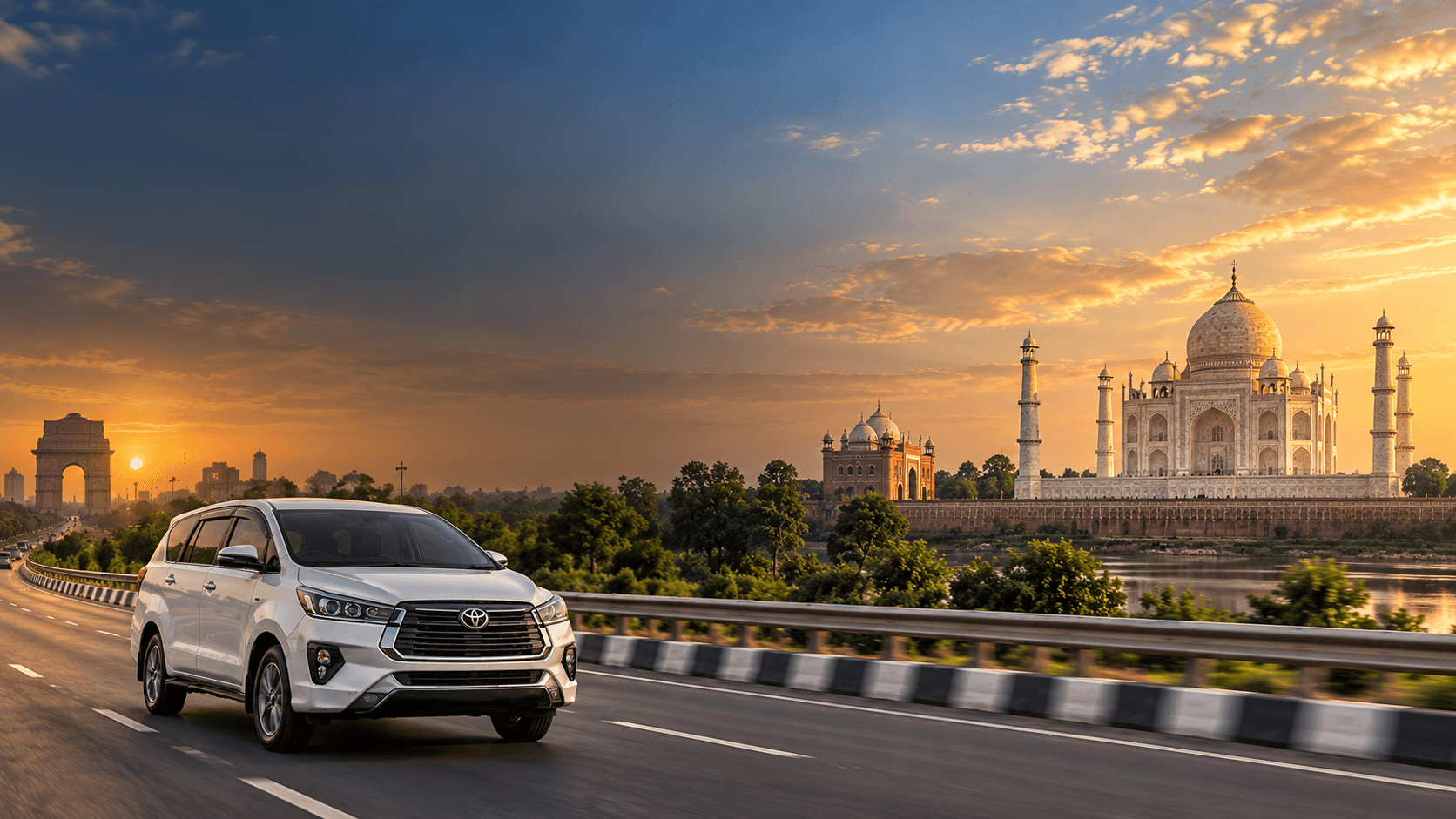 Delhi to Agra one way cab